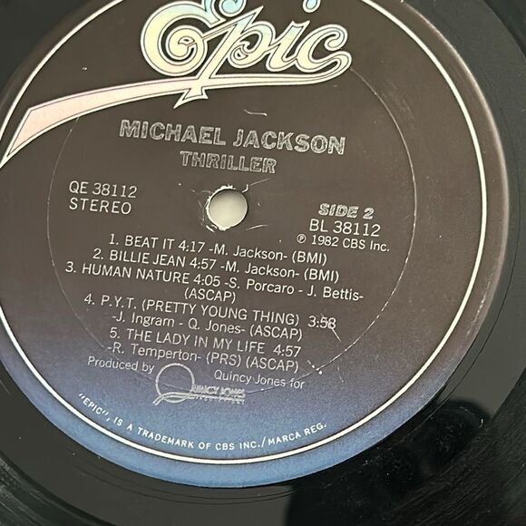 Michael Jackson Thriller Epic Vinyl Records LP - Picture 9 of 9